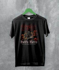 ACDC T-Shirt Hells Bells Devil Shirt Rock Music Merch