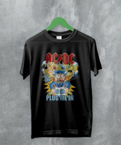 ACDC T-Shirt Plug Me In ACDC Shirt Heavy Metal Music Merch