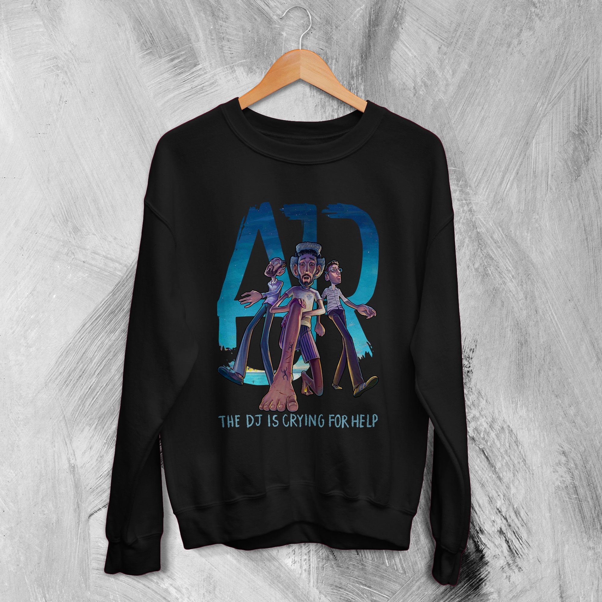 AJR Sweatshirt The DJ is Crying for Help Sweater Brothers Band Merchandise AJR Sweatshirt The DJ is Crying for Help Sweater Brothers Band Merchandise