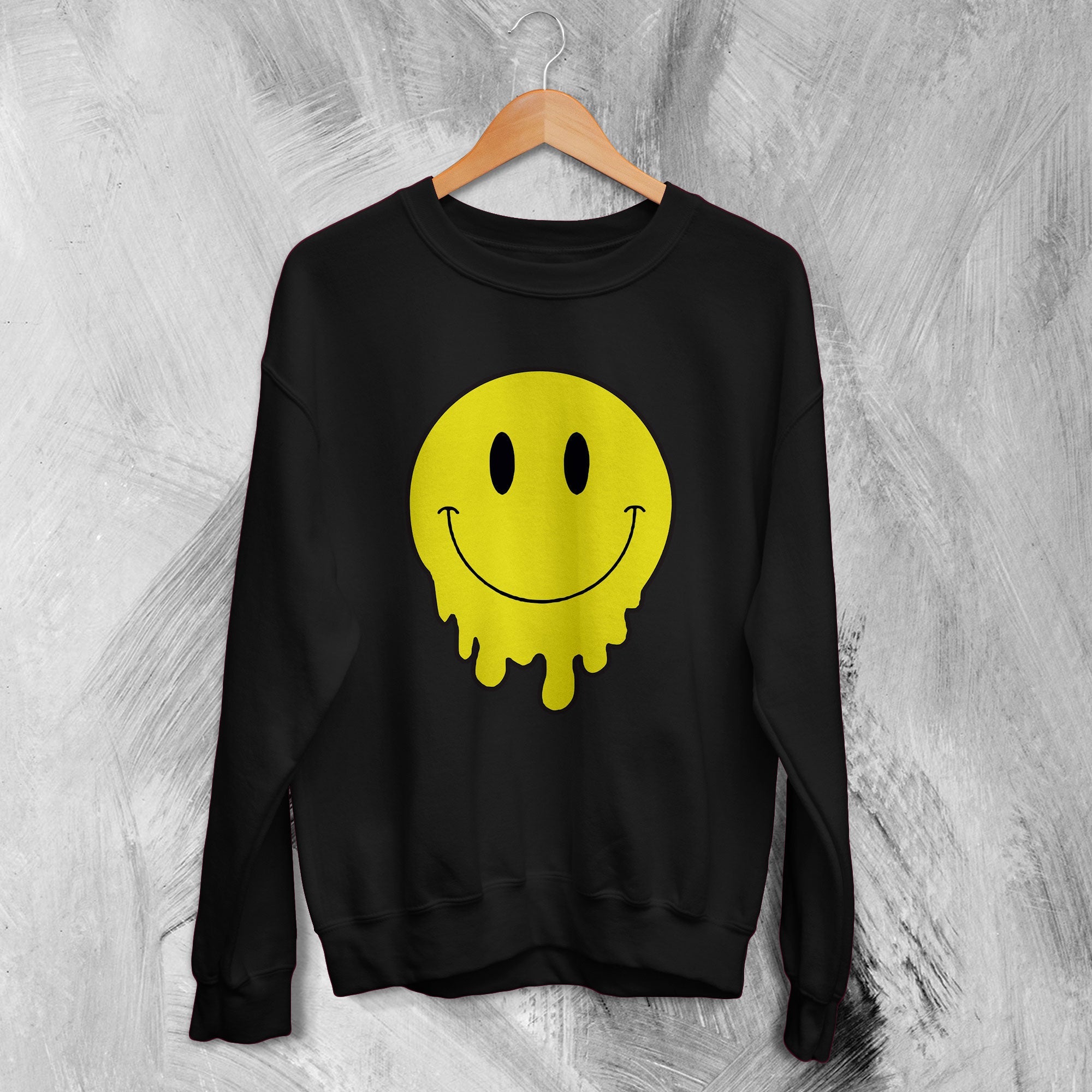 Acid House Sweatshirt Smile Acid Tracks Sweater Party DJ Music Merchandise Acid House Sweatshirt Smile Acid Tracks Sweater Party DJ Music Merchandise