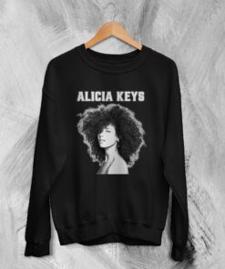 Alicia Keys Sweatshirt Vintage Singer Sweater Hip Hop Music Merchandise