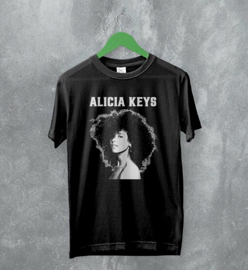 Alicia Keys T-Shirt Vintage Singer Shirt Hip Hop Music Merchandise