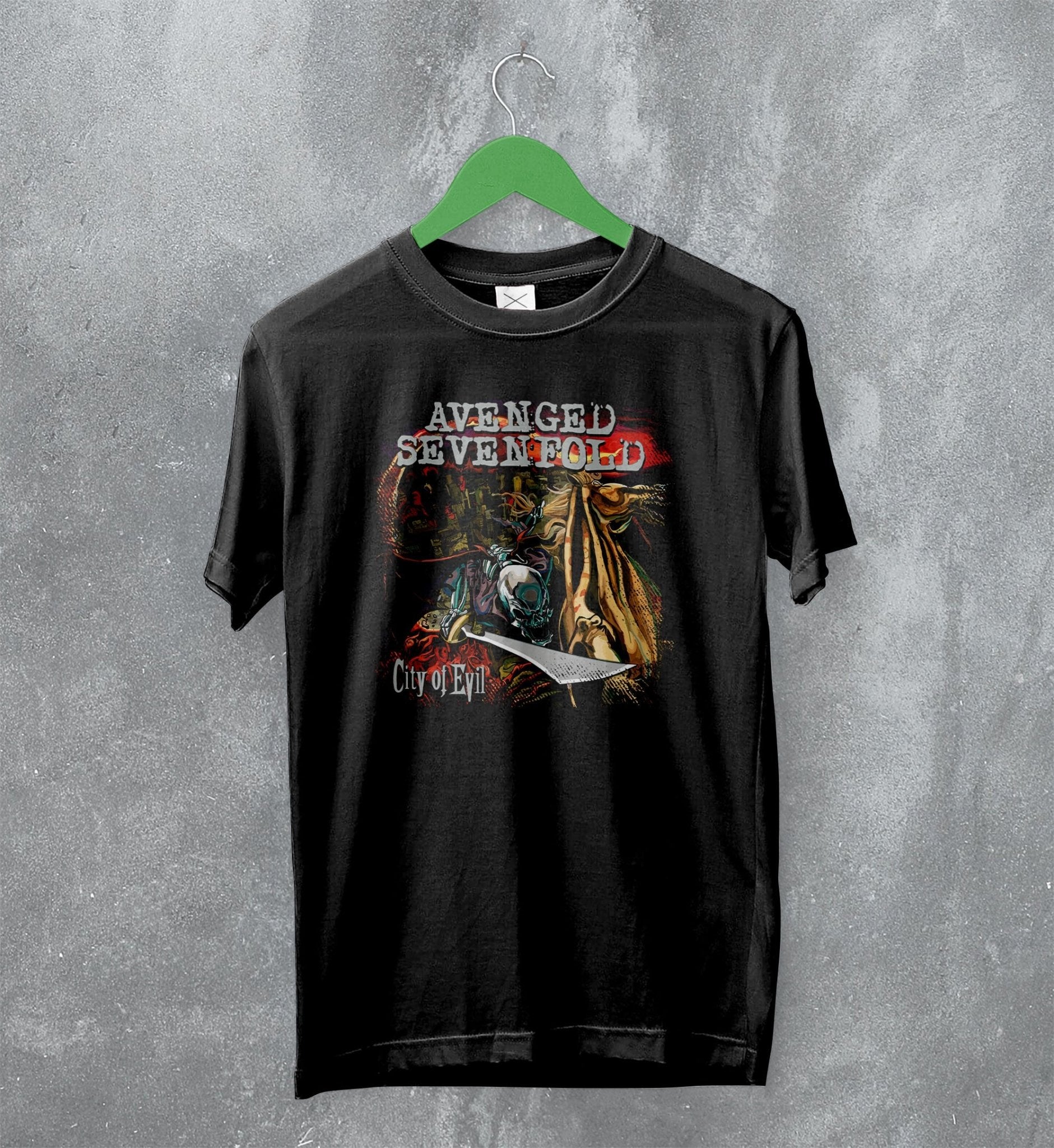 Avenged Sevenfold T-Shirt City Of Evil Shirt American Metal Band Avenged Sevenfold T-Shirt City Of Evil Shirt American Metal Band