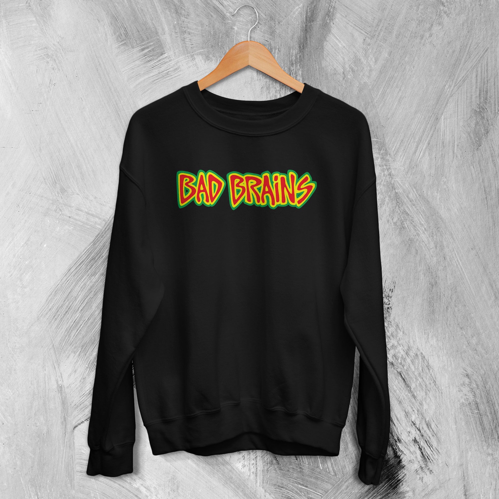 Bad Brains Logo Sweatshirt Reggae Punk Sweater Unique Hardcore Music Fan Gear Bad Brains Logo Sweatshirt Reggae Punk Sweater Unique Hardcore Music Fan Gear