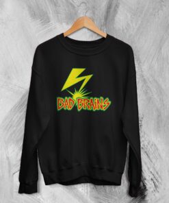 Bad Brains Sweatshirt Vintage Logo Lightning Sweater Rock Band Merch