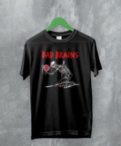 Bad Brains T-Shirt Vintage Logo Skeleton Shirt Rock Band Merch