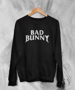 Bad Bunny Logo Sweatshirt Bad Bunny Rapper Sweater Rap Merch