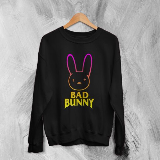 Bad Bunny Rabbit Logo Sweatshirt Bad Bunny Sweater Rapper Shirt