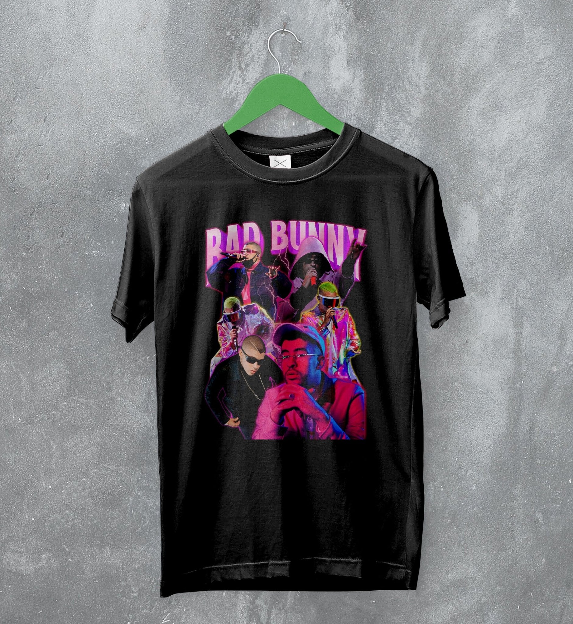 Bad Bunny T-Shirt Vintage Bootleg Shirt Urban Rap Fan Graphic Tee Bad Bunny T-Shirt Vintage Bootleg Shirt Urban Rap Fan Graphic Tee