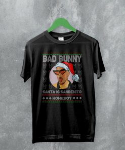Bad Bunny Ugly Christmas T-Shirt Sanbenito Homeboy Bad Bunny Shirt Rap Streetwear