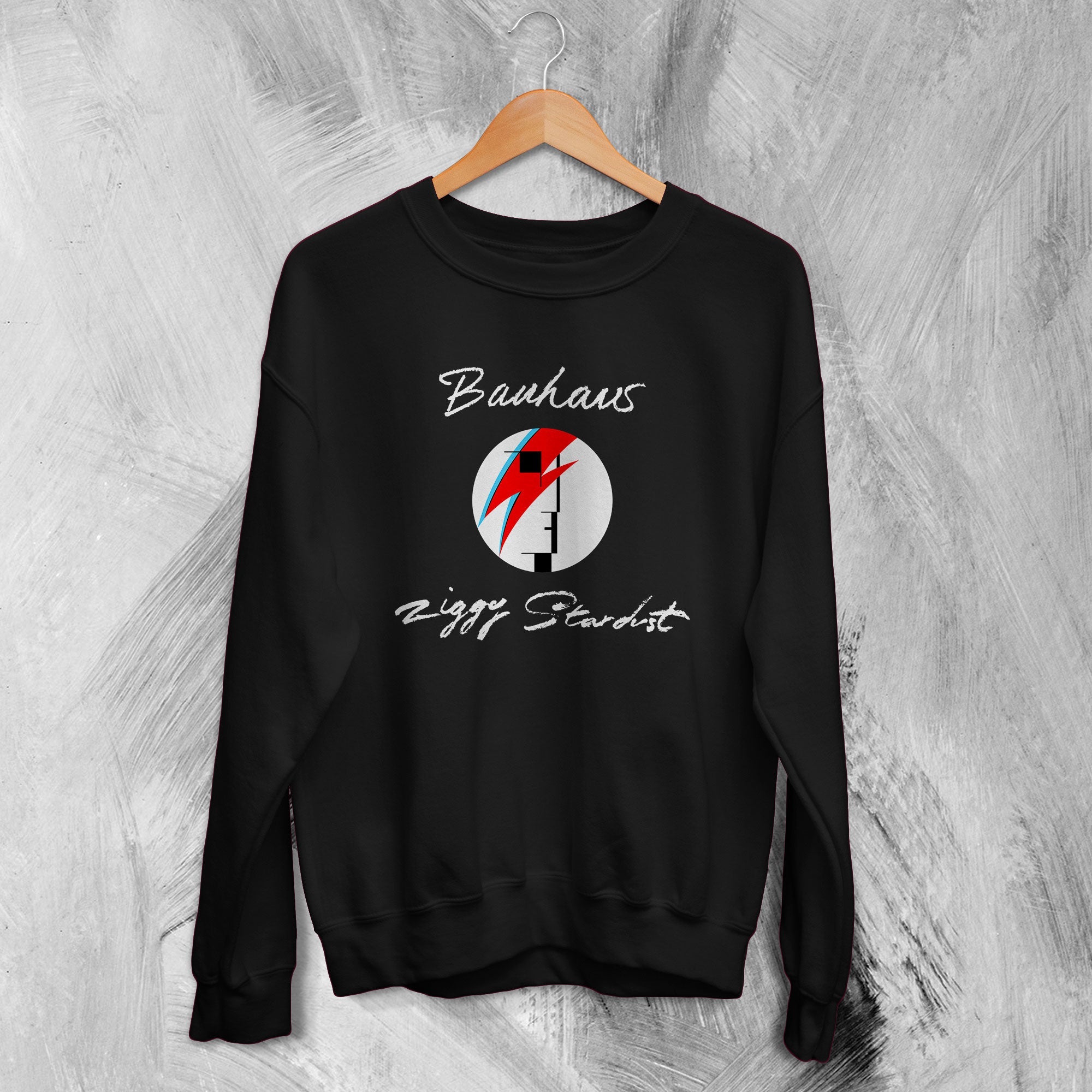 Bauhaus Sweatshirt Ziggy Stardust Sweater 1982 Bauhaus Merchandise Bauhaus Sweatshirt Ziggy Stardust Sweater 1982 Bauhaus Merchandise