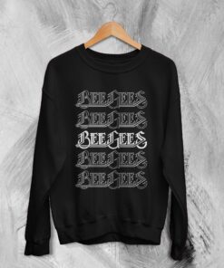 Bee Gees Logo Sweatshirt 70s Gibb Sweater 1970s Disco Bee Gees Merch