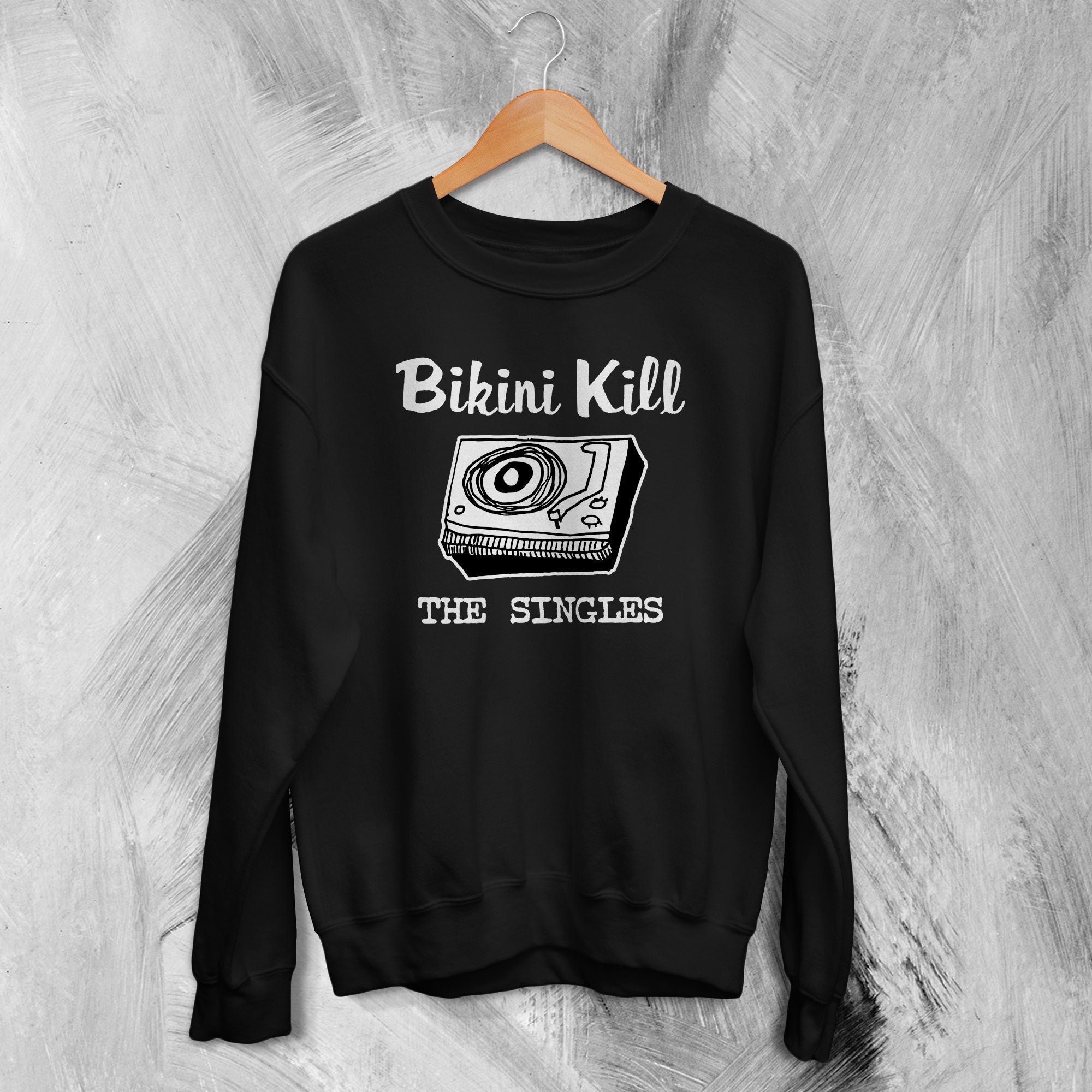 Bikini Kill Sweatshirt The Singles Sweater Vintage Vinyl Album Art Merch Bikini Kill Sweatshirt The Singles Sweater Vintage Vinyl Album Art Merch
