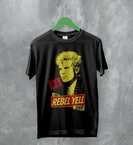 Billy Idol T-Shirt 1984 Tour Billy Rebel Yell Shirt 80s Music Merch