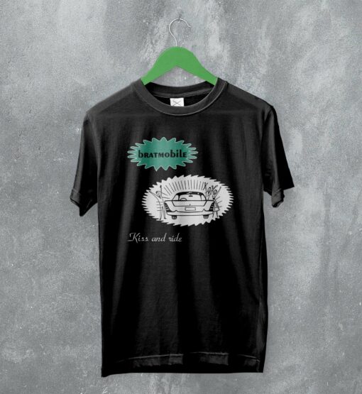 Bratmobile T-Shirt Bratmobile Kiss and Ride Shirt Punk Rock Band Merch