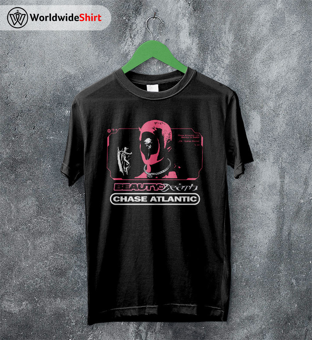 Chase Atlantic BEAUTY IN DEATH Album T Shirt Chase Atlantic Shirt Chase Atlantic BEAUTY IN DEATH Album T Shirt Chase Atlantic Shirt