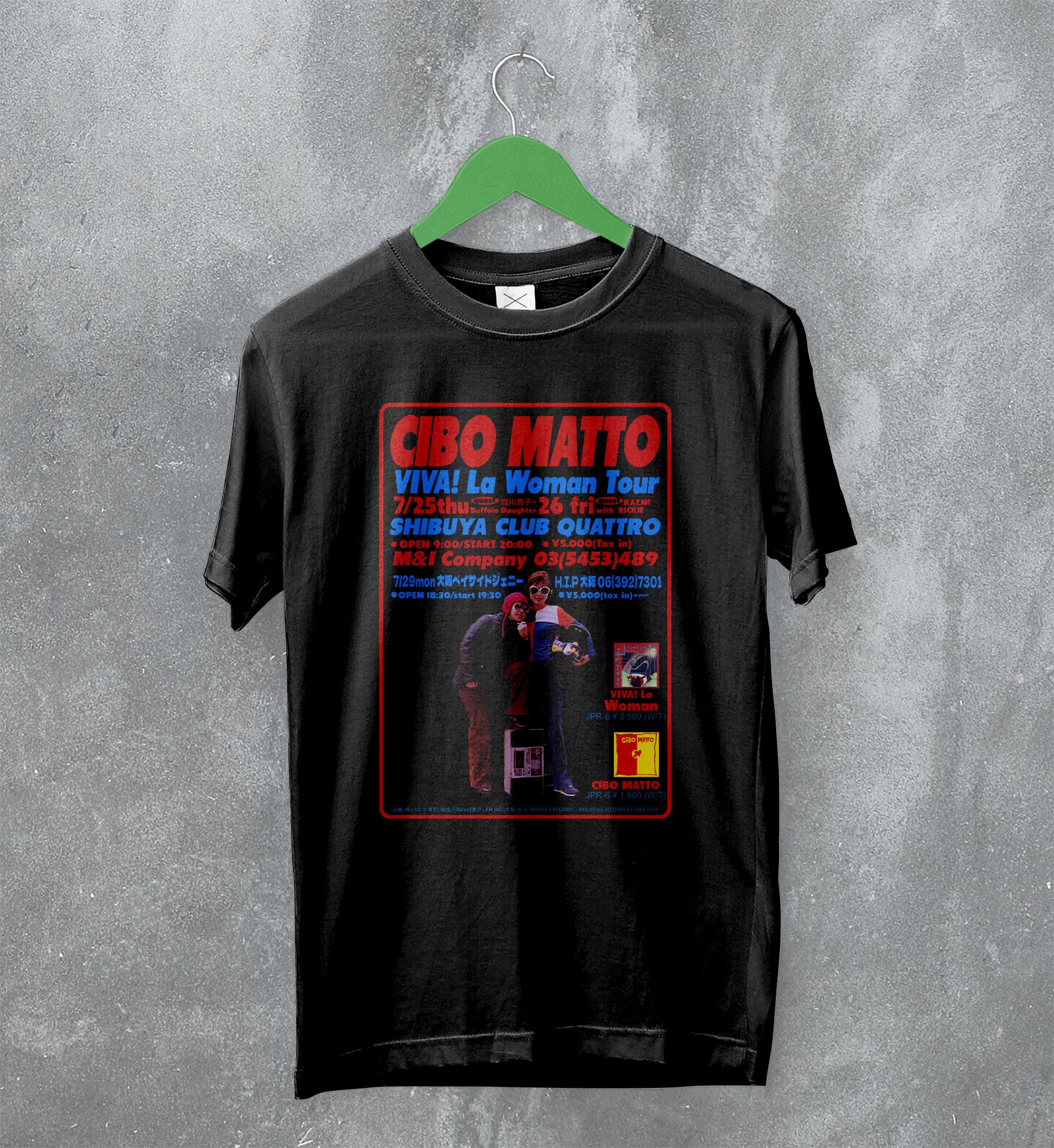 Cibo Matto T-Shirt Viva! La Woman Tee Japanese Tour Shirt Rock Band Cibo Matto T-Shirt Viva! La Woman Tee Japanese Tour Shirt Rock Band