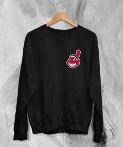 Cleveland Guardians Sweatshirt Indian Chief Logo Printed Pocket Sweater Baseball Team Merch