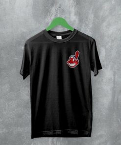 Cleveland Guardians T-Shirt Indian Chief Logo Printed Pocket Shirt Baseball Team Merch