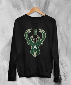 Milwaukee Bucks Sweatshirt Iconic Basket Team Logo Bucks In Six Sweater Basketball Merch