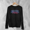 Vintage Atlanta Braves Sweatshirt Old School Baseball Sweater Baseball Fan