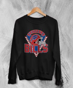 Vintage Buffalo Bills Sweatshirt Old School Buffalo Sweater American Football Fan Merch