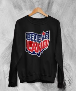 Vintage Cleveland Guardians Sweatshirt Believe Land Sweater Baseball Merch