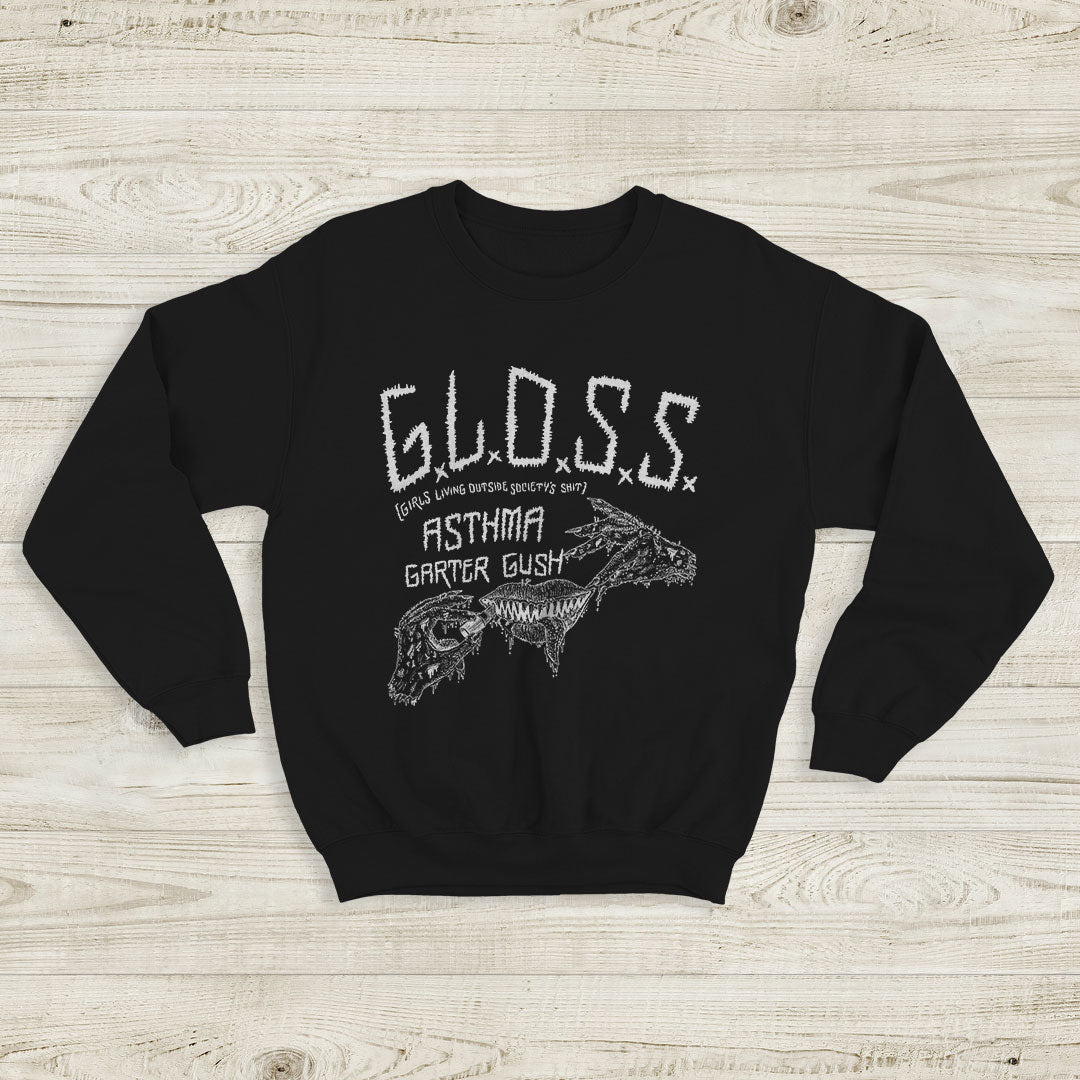 G.L.O.S.S. Asthma Garter Gush Sweatshirt G.L.O.S.S. Band Shirt Music Shirt G.L.O.S.S. Asthma Garter Gush Sweatshirt G.L.O.S.S. Band Shirt Music Shirt
