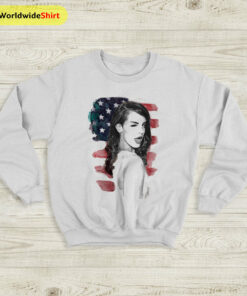Graphic Lana With American Flag Sweatshirt Lana Del Rey Shirt Lana