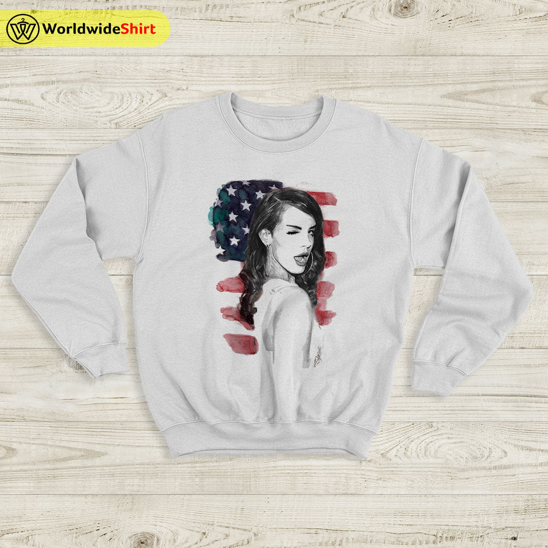 Graphic Lana With American Flag Sweatshirt Lana Del Rey Shirt Lana Graphic Lana With American Flag Sweatshirt Lana Del Rey Shirt Lana