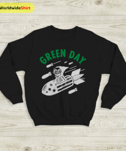 Green Day Rocket Vintage 90’s Sweatshirt Green Day Shirt Rock Band Shirt