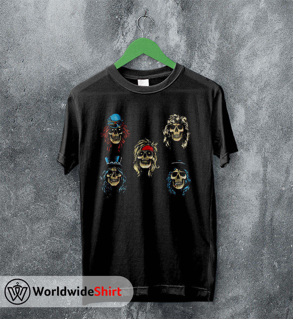 Guns N Roses Member Logo T-Shirt Guns N Roses Shirt Rock Band Guns N Roses Member Logo T-Shirt Guns N Roses Shirt Rock Band