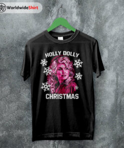 Holly Dolly Christmas T-Shirt Dolly Parton Shirt Ugly Christmas