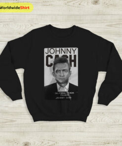 Johnny Cash Sweatshirt Johnny Cash Mugshot Sweater Johnny Cash Shirt