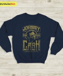 Johnny Cash Sweatshirt The Man in Black American Legend Sweater Johnny Cash Shirt