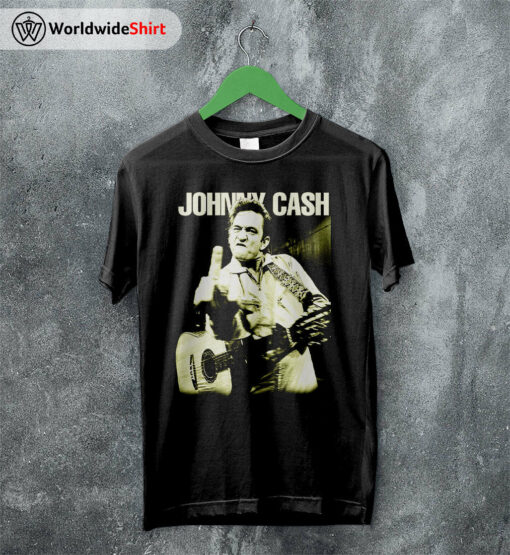 Johnny Cash T Shirt Johnny Cash Middle Finger Shirt Johnny Cash Shirt