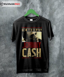 Johnny Cash T Shirt The Man in Black Johnny Cash Tour T Shirt Johnny Cash Shirt