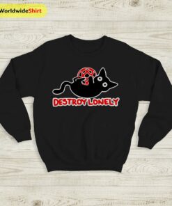 Kodone Destroy Lonely Cat Sweatshirt Destroy Lonely Shirt Rapper Shirt