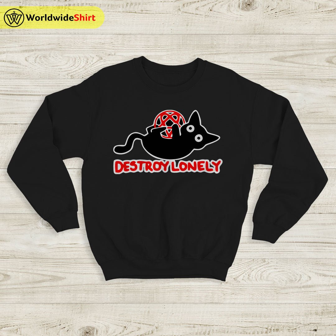 Kodone Destroy Lonely Cat Sweatshirt Destroy Lonely Shirt Rapper Shirt Kodone Destroy Lonely Cat Sweatshirt Destroy Lonely Shirt Rapper Shirt
