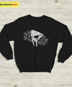 MF Doom Mask and Flower Sweatshirt MF Doom Shirt Rap Music Shirt