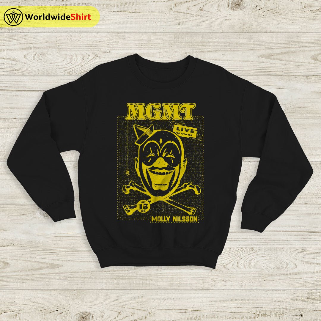 MGMT x Molly Nilsson Concert Sweatshirt MGMT Shirt Music Shirt MGMT x Molly Nilsson Concert Sweatshirt MGMT Shirt Music Shirt