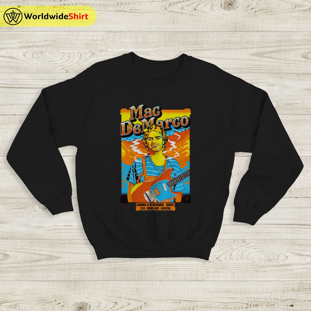 Mac DeMarco Tour Poster Sweatshirt Mac DeMarco Shirt Music Shirt Mac DeMarco Tour Poster Sweatshirt Mac DeMarco Shirt Music Shirt