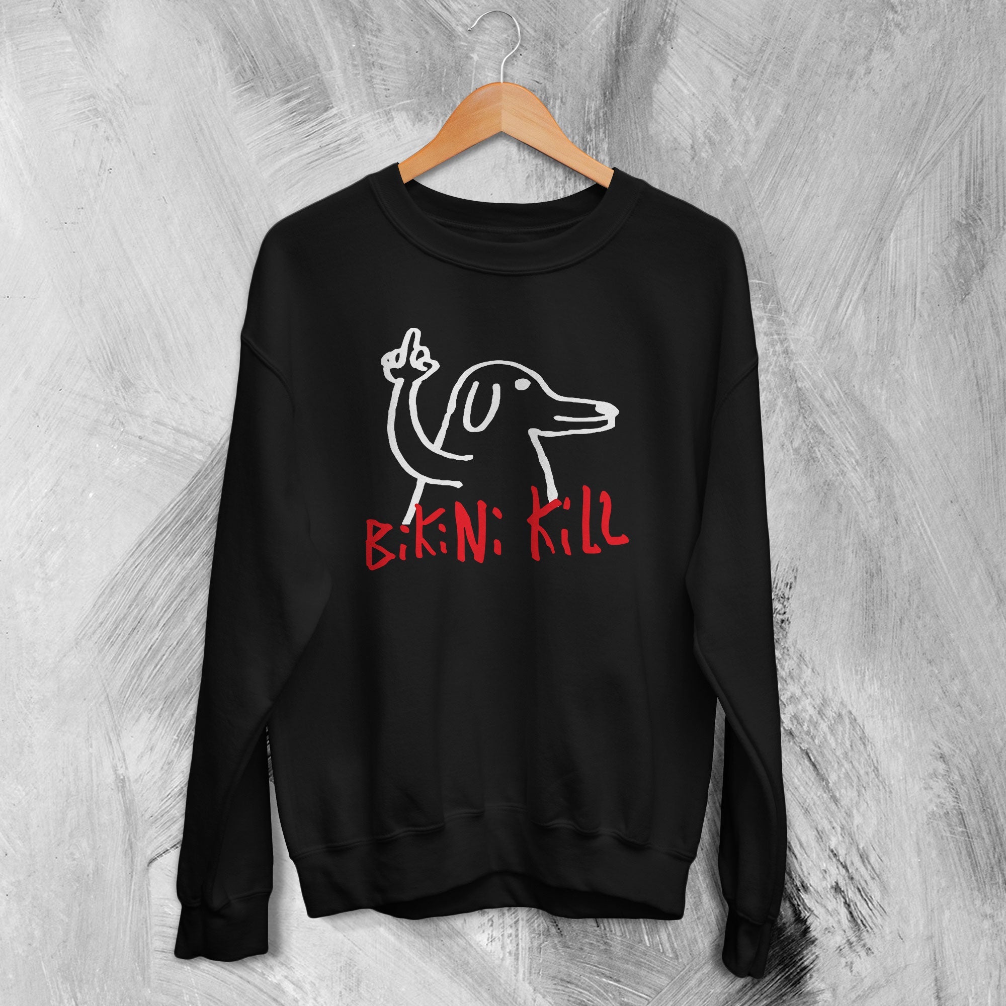 Middle Finger Dog Sweater Bikini Kill Sweatshirt Feminist Punk Rock Shirt Middle Finger Dog Sweater Bikini Kill Sweatshirt Feminist Punk Rock Shirt