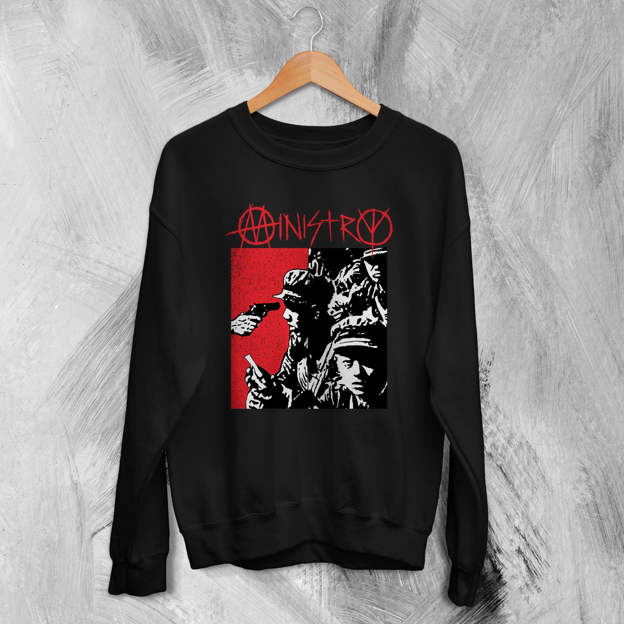 Ministry Sweatshirt Burning Inside Sweater Album Art Cover Band Merch Ministry Sweatshirt Burning Inside Sweater Album Art Cover Band Merch