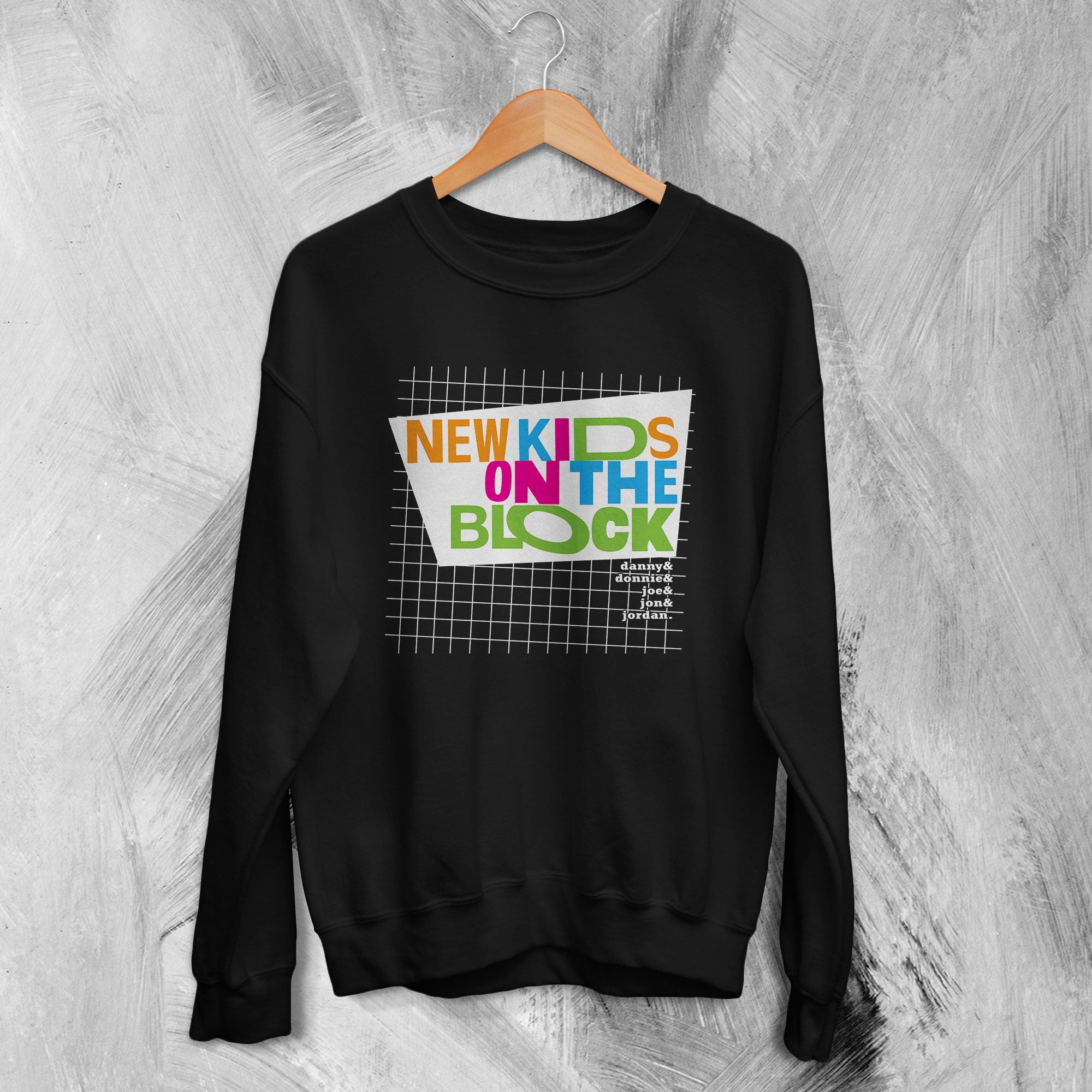 New Kids On The Block Sweatshirt 80s NKOTB Boy Band Sweater Graphic Merch New Kids On The Block Sweatshirt 80s NKOTB Boy Band Sweater Graphic Merch