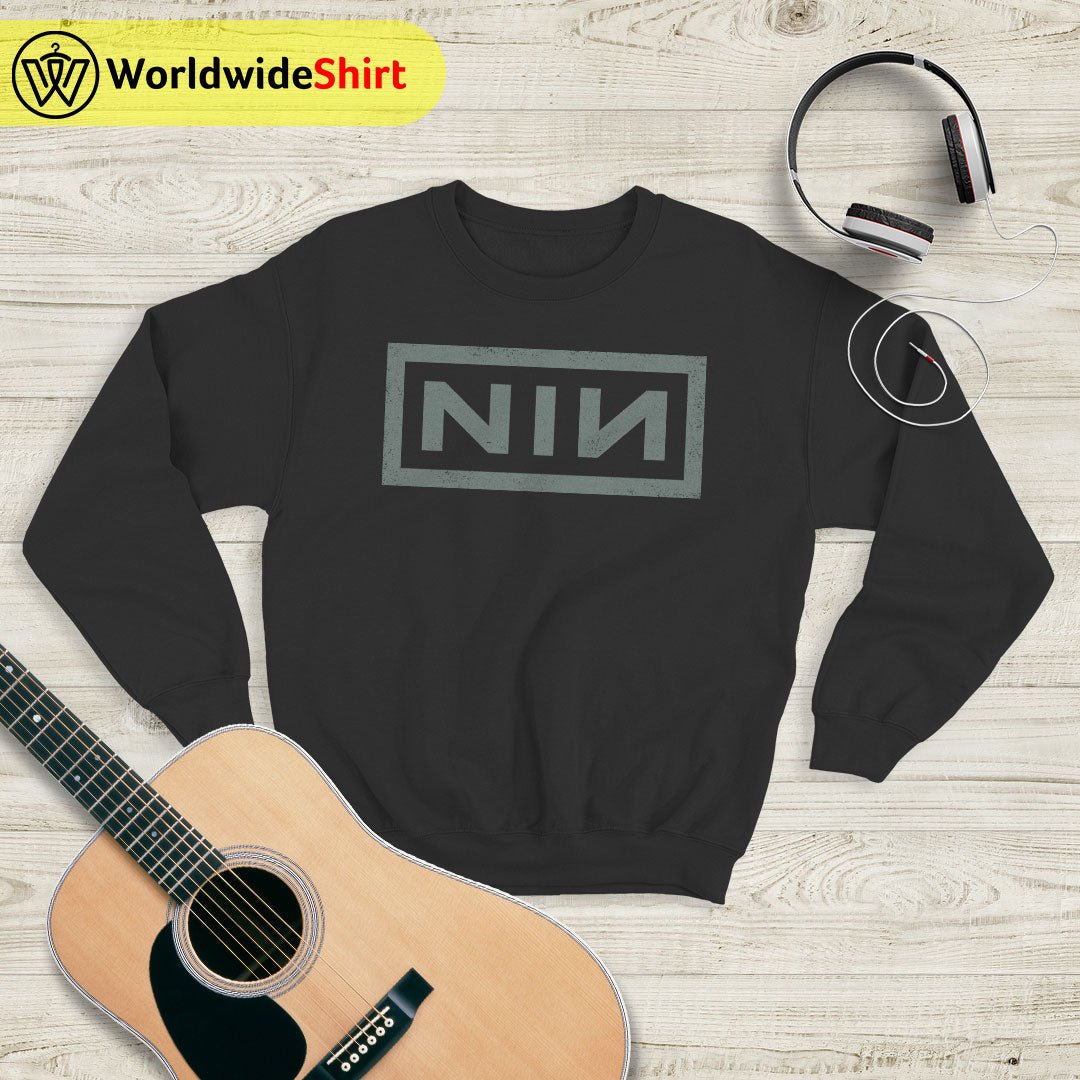 Nine Inch Nails NIN Logo Sweatshirt Nine Inch Nails Shirt Rocker Shirt Nine Inch Nails NIN Logo Sweatshirt Nine Inch Nails Shirt Rocker Shirt
