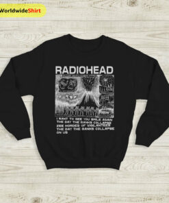 Radiohead Sweatshirt Radiohead Volcano Erupts Sweater Radiohead Shirt