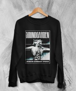 Soundgarden Sweatshirt Jesus Christ Pose Sweater Grunge Music Merch