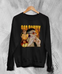 Vintage Bad Bunny Sweatshirt Bootleg Rap Sweater Iconic Rapper Fan Merch