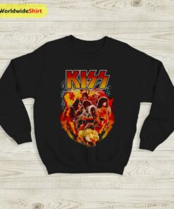 Vintage Kiss Band Poster 90’s Sweatshirt Kiss Band Shirt Music Shirt